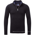 Latest Design Custom Mens Winter Knitted/Plain/Black/Navy Half Zip up Jumpers